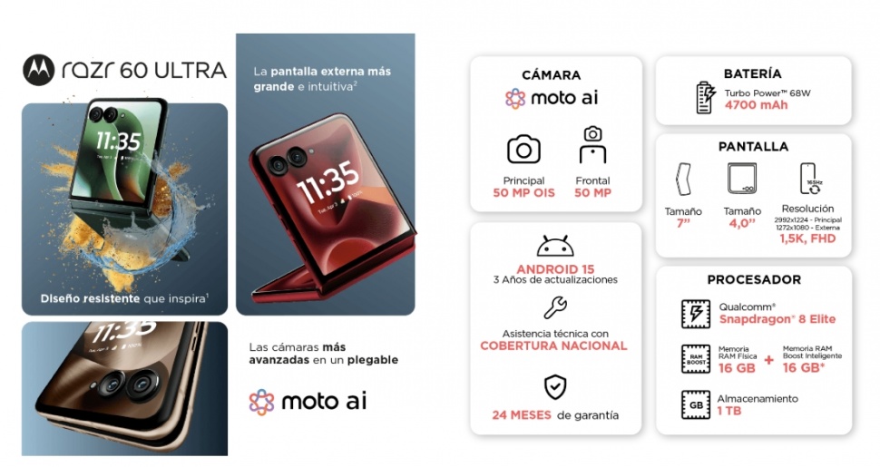 Poster promosi HP lipat Motorola Razr 60 Ultra. (X)