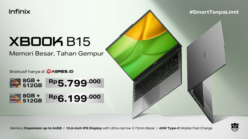 Laptop Infinix XBOOK B15 yang resmi meluncur ke Indonesia pada Rabu (23/4/2025). [Dok. Infinix Indonesia]