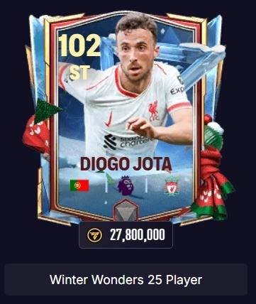 Striker (ST) mudah terbaik di FC Mobile untuk April 2025 - Diogo Jota. [renderz]