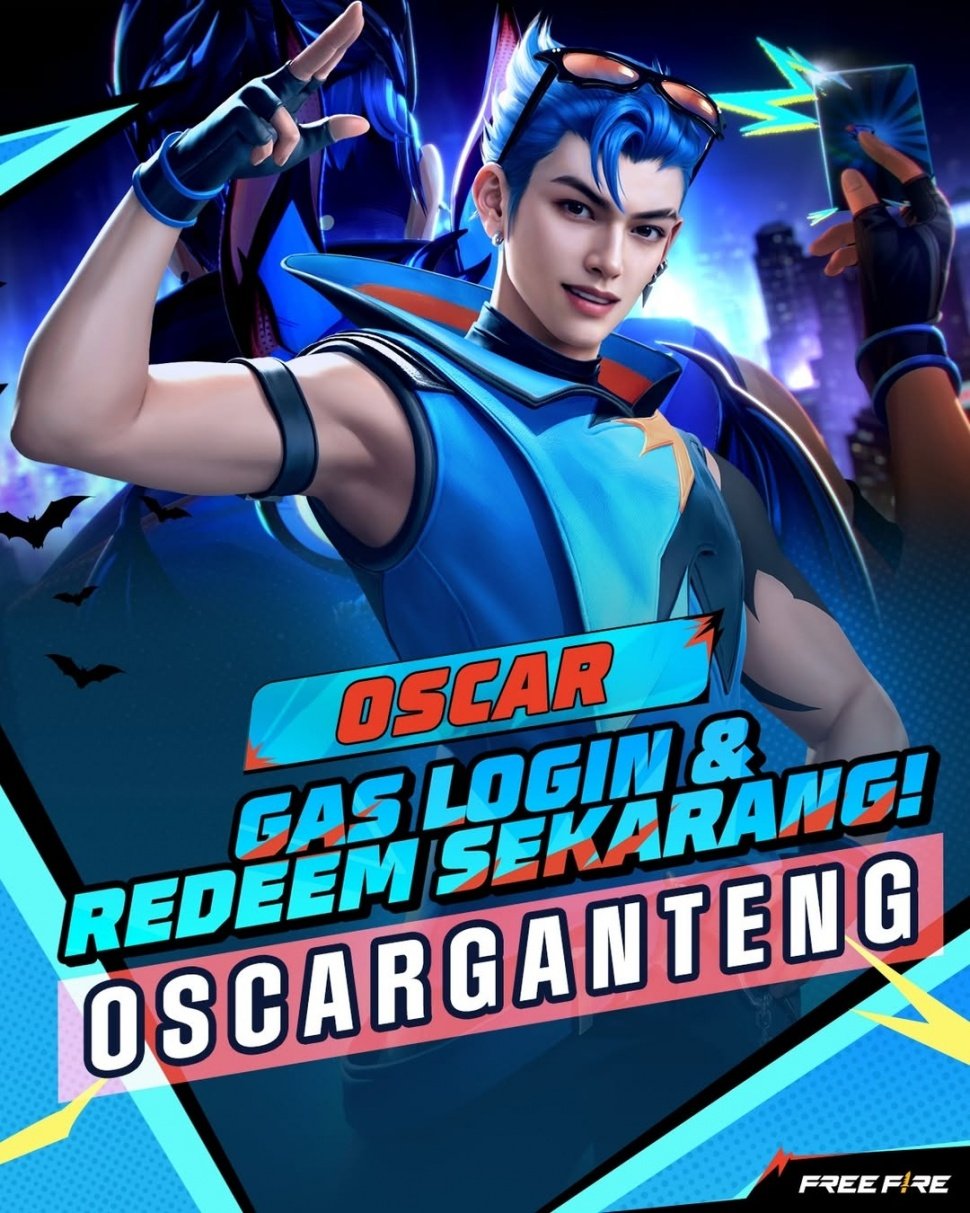 Oscar jadi karakter baru di Free Fire. Ilustrasi kode redeem FF terbaru April 2025. (Instagram)