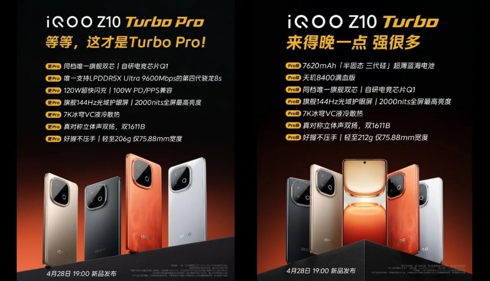 Poster iQOO Z10 Turbo series. (iQOO)