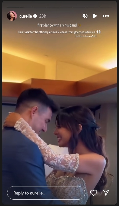 Pernikahan Aurelie Moeremans dan Tyler Bigenho [Instagram/@aurelie]