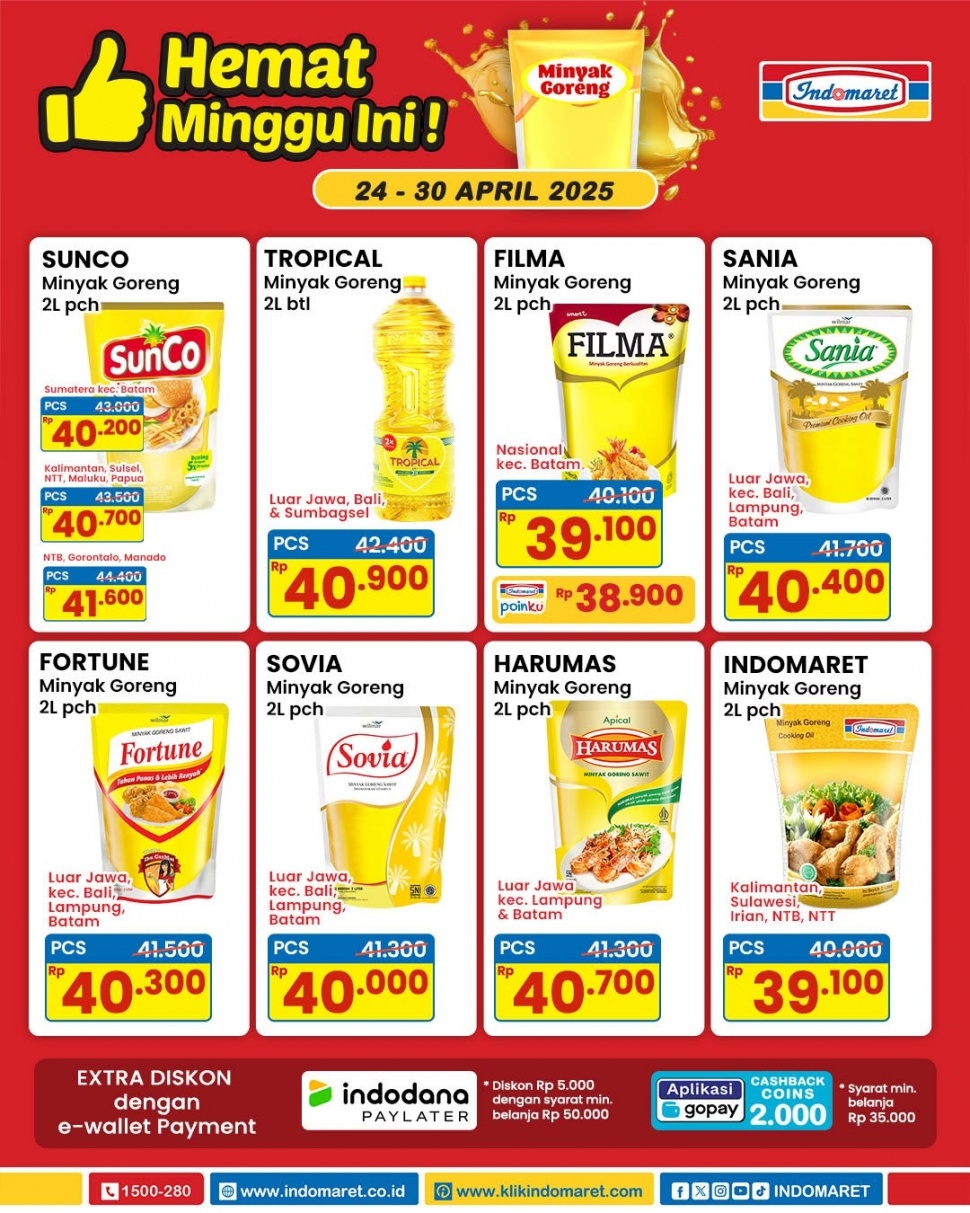 Promo minyak goreng Indomaret hemat minggu ini. [Instagram @indomaret] 