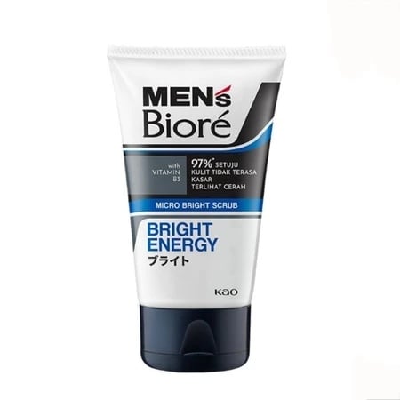 Sabun pembersih wajah untuk pria - Men's Biore Bright Energy.