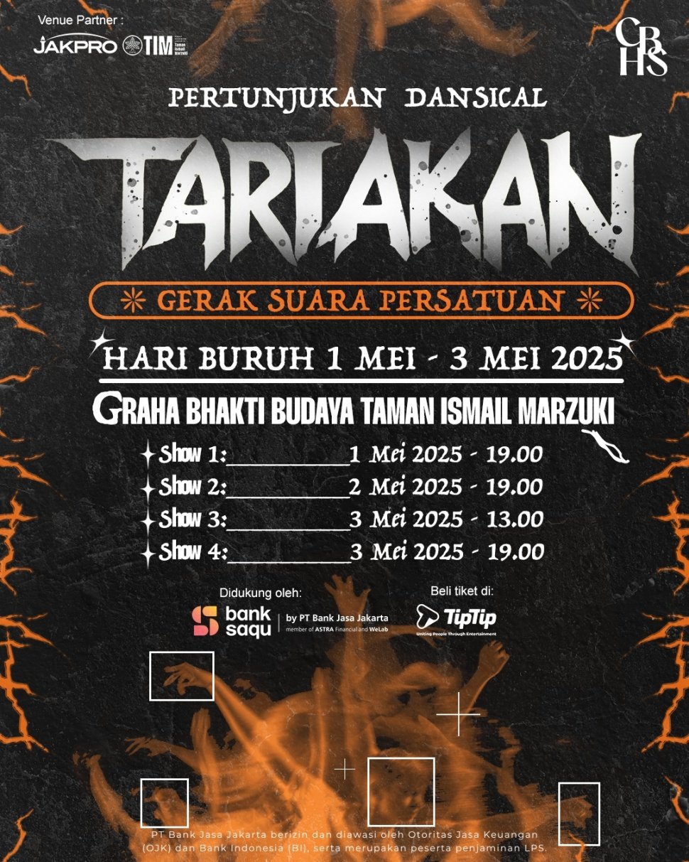 Jadwal Dansical TARIAKAN di Taman Ismail Marzuki (Dok: Komunitas Seni dan Sosial Cerita Beda Hak Sama)