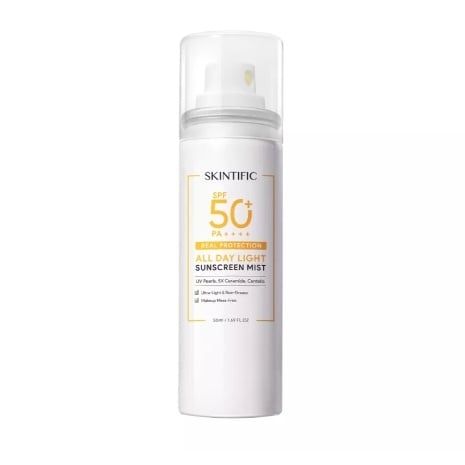 Skintific All Day Light Sunscreen Mist SPF 50 PA++++. [Female Daily]