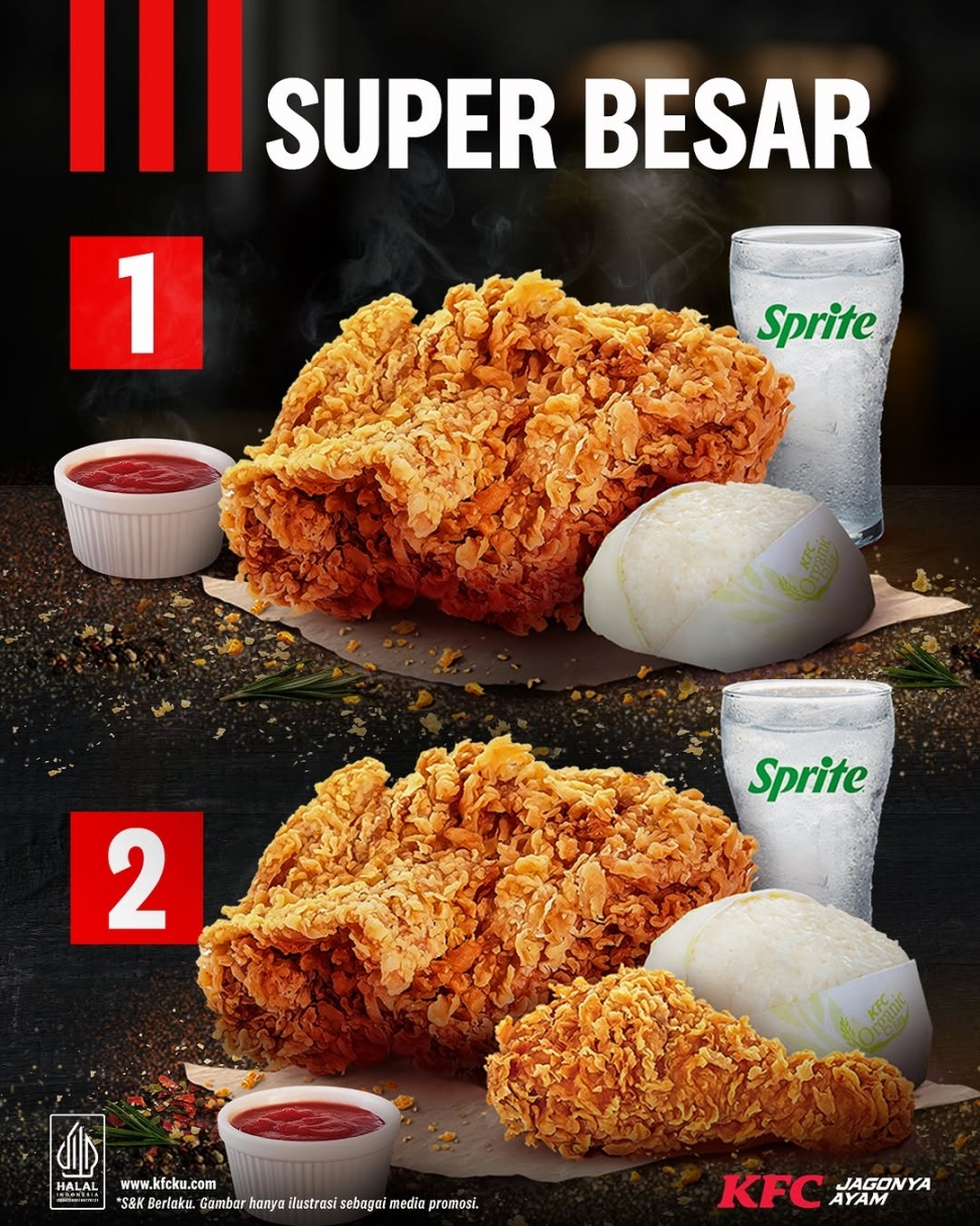 KFC Super Besar. [Instagram @kfcindonesia]