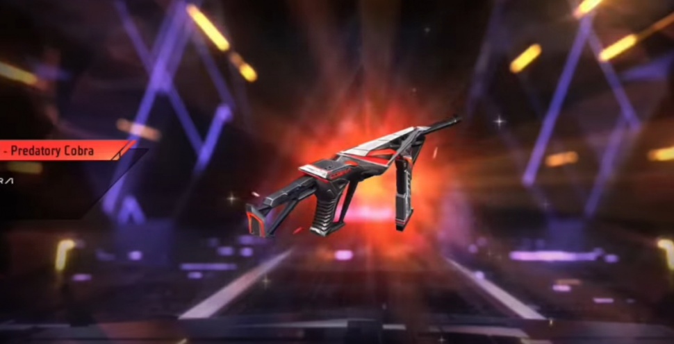Ilustrasi skin Predatory Cobra MP40 dari hadiah Booyah Pass Mission. (YouTube)