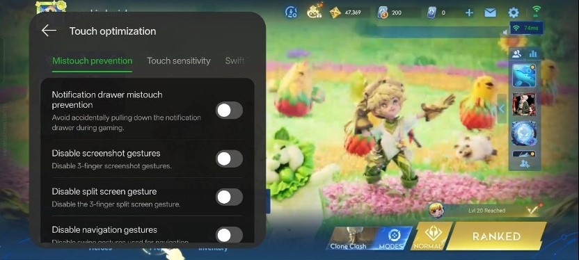 Tampilan game dalam realme 14T 5G. (Dok: realme)