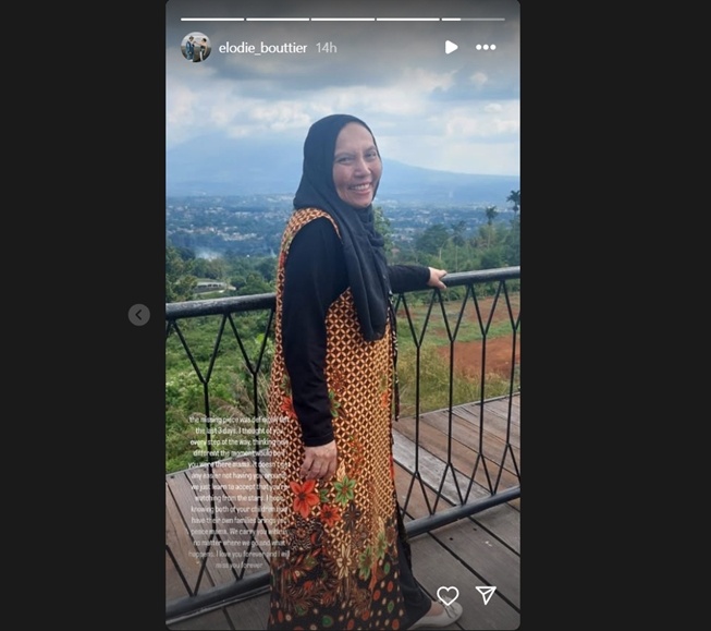 Siti Purwanti ibu dari Maxiime Bouttier dan Elodie Bouttier (Instagram)