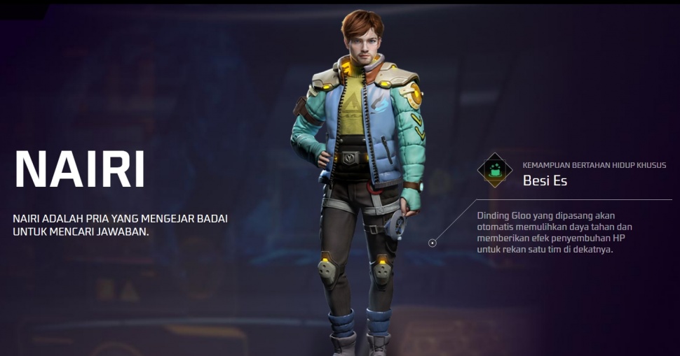 Karakter Nairi di Free Fire. (ist)
