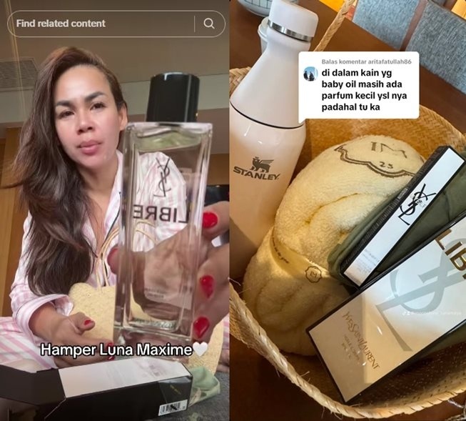 Hampers Luna Maya dan Maxime Bouttier. (TikTok)