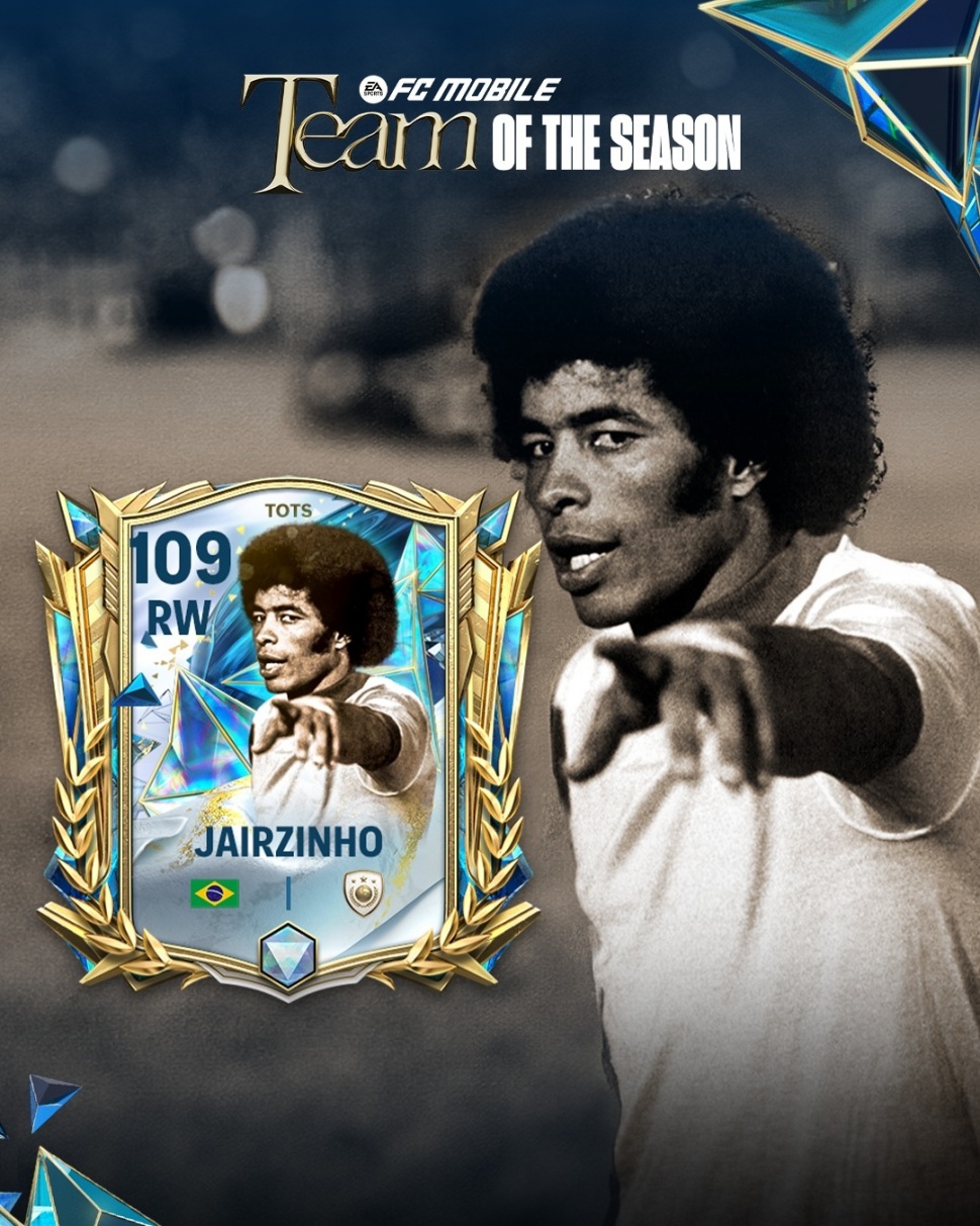 Jairzinho, salah satu pemain OP di FC Mobile edisi TOTS Icon. (Instagram)