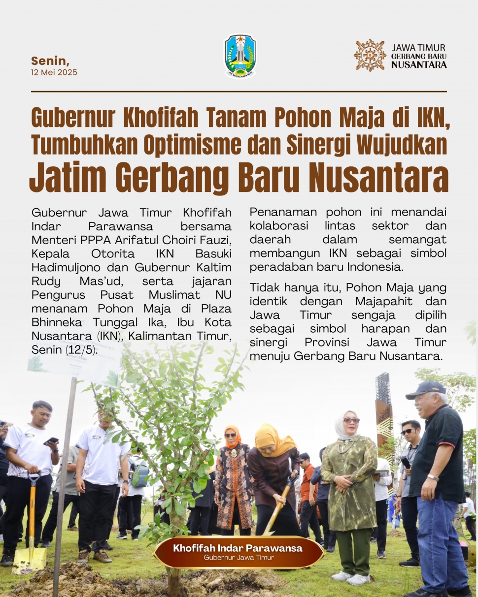 Berita penanaman pohon di IKN. (Dok: Pemprov Jatim)