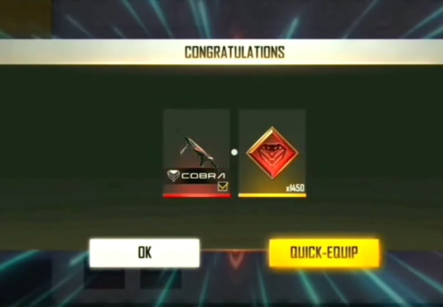 Skin senjata di Free Fire. (YouTube)