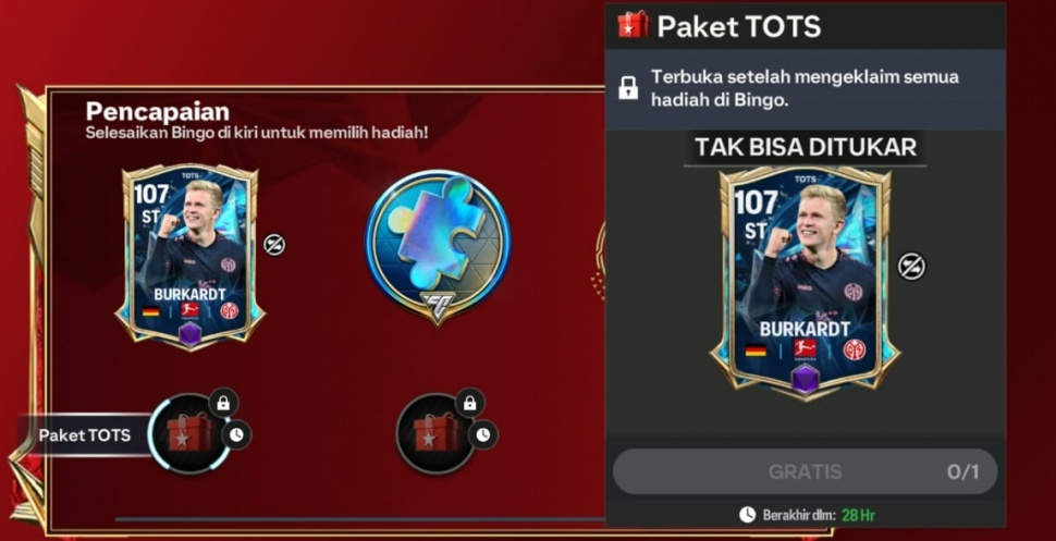 Event Bundesliga menghasilkan pemain OVR 107 gratis di FC Mobile. (Suara.com/ Rezza Rachmanta)