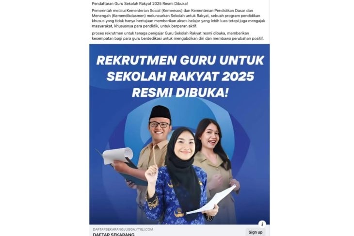 Link rekrutmen guru sekolah rakyat 2025