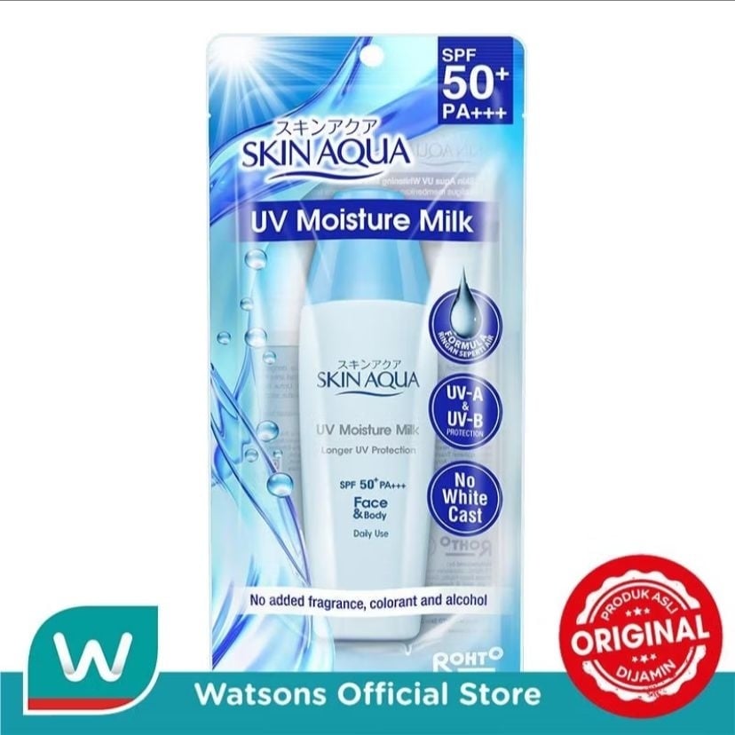 Skin Aqua UV Moisture Milk SPF 50 PA++++  (Shopee/Watsons Indonesia Official)
