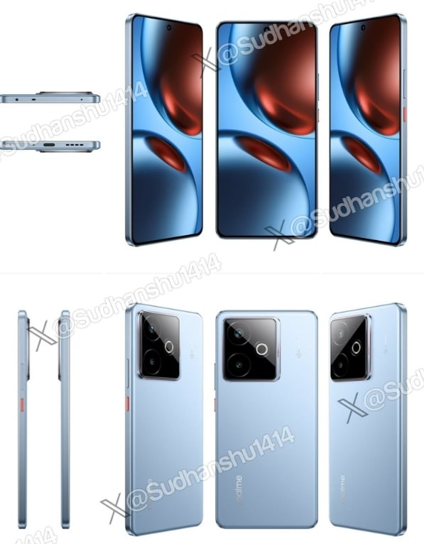 Render Realme GT 7T. (X @Sudhanshu1414)
