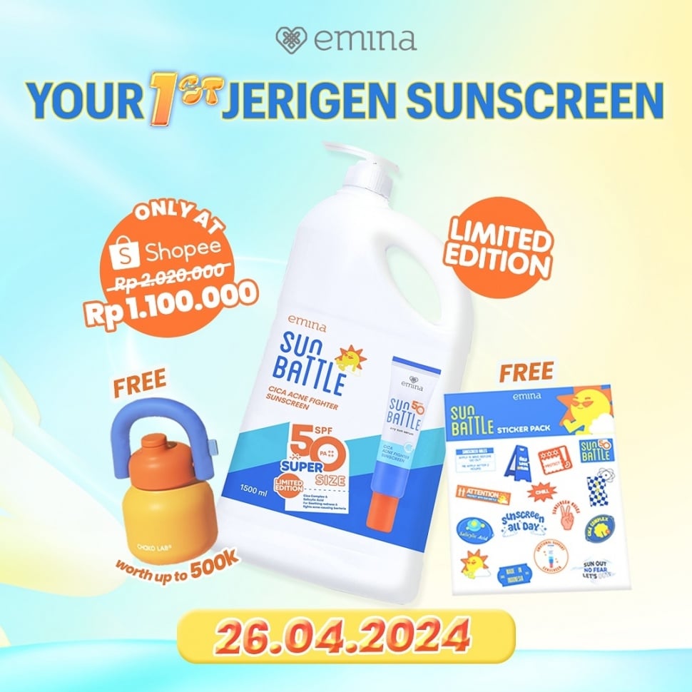 Emina Sun Battle SPF 50 PA++++ Cica Acne Fighter Sunscreen. [Instagram/@eminacosmetics]