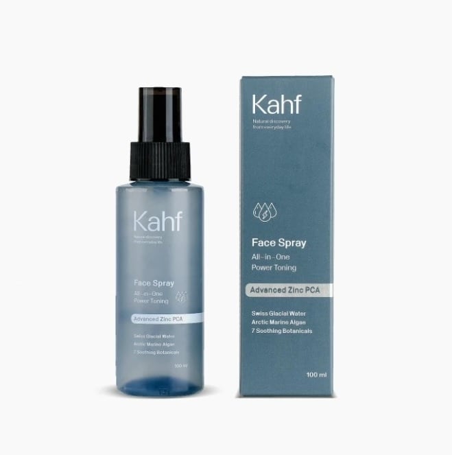 Rangkaian Skincare Kahf untuk Kulit Berminyak dan Berjerawat - Kahf Face Spray All in One Power Toning (Shopee/ Kahf Official Shop)