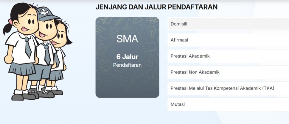 link pendaftaran SMA di Sumatera Selatan