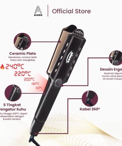 AIUEO Catokan Rambut 3 in 1