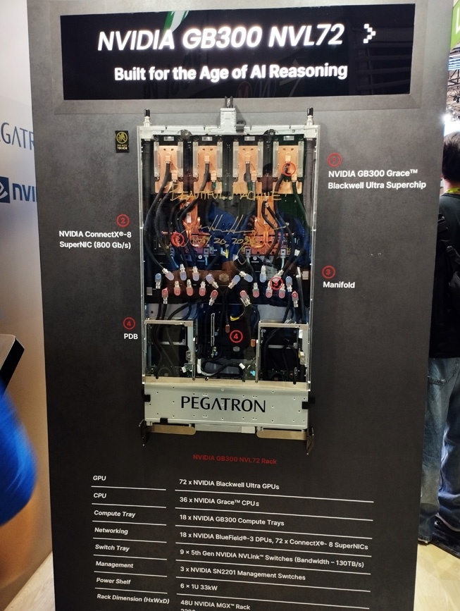 COMPUTEX 2025 - Tentu Pegatron memamerkan NVIDIA GB300 NVL72. [Suara.com/ Agung Pratnyawan]