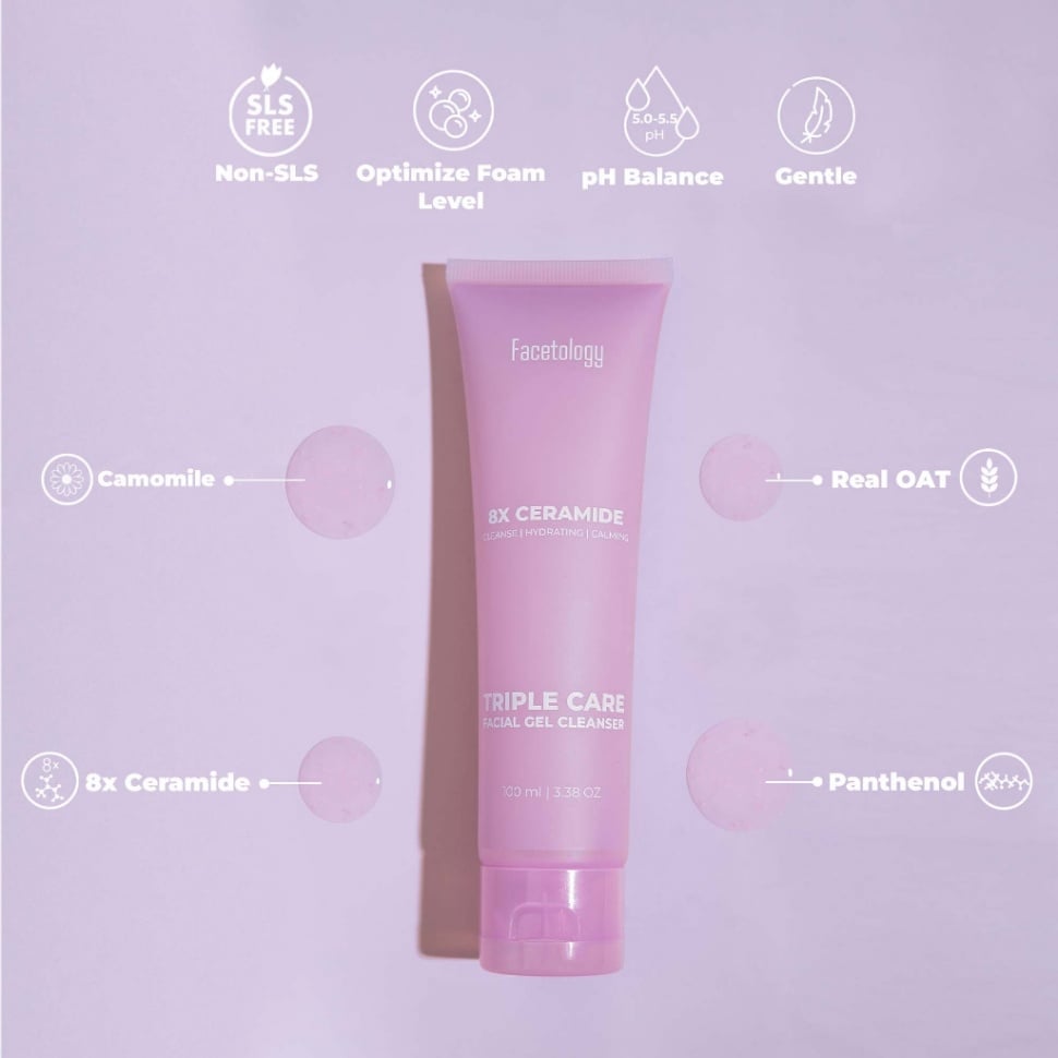 Facetology: Triple Care Facial Gel Cleanser