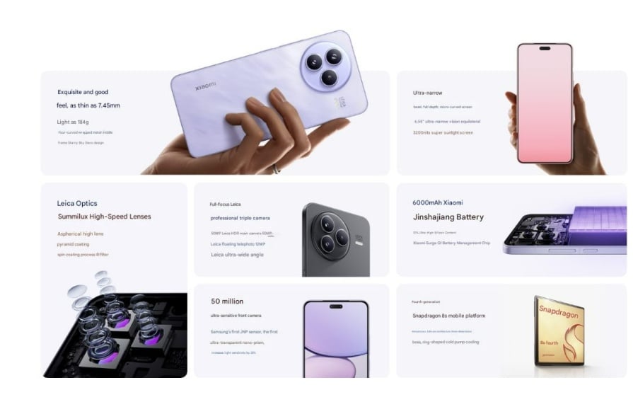 Spesifikasi Xiaomi Civi 5 Pro. (ist)