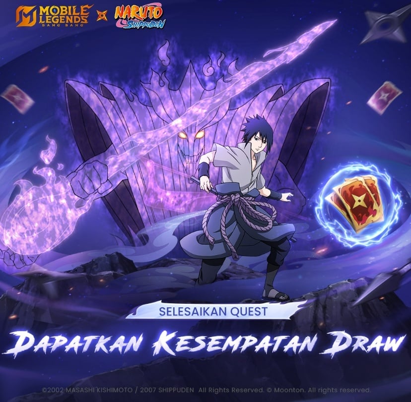 Ilustrasi event Mobile Legends x Naruto. (Instagram @realmobilelegendsid)