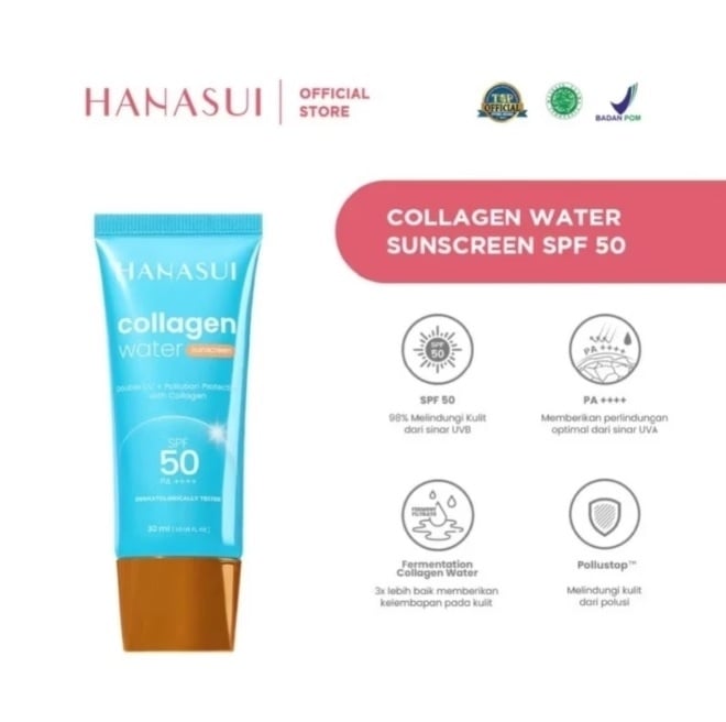 Hanasui Collagen Water Sunscreen SPF 50 (Shopee)