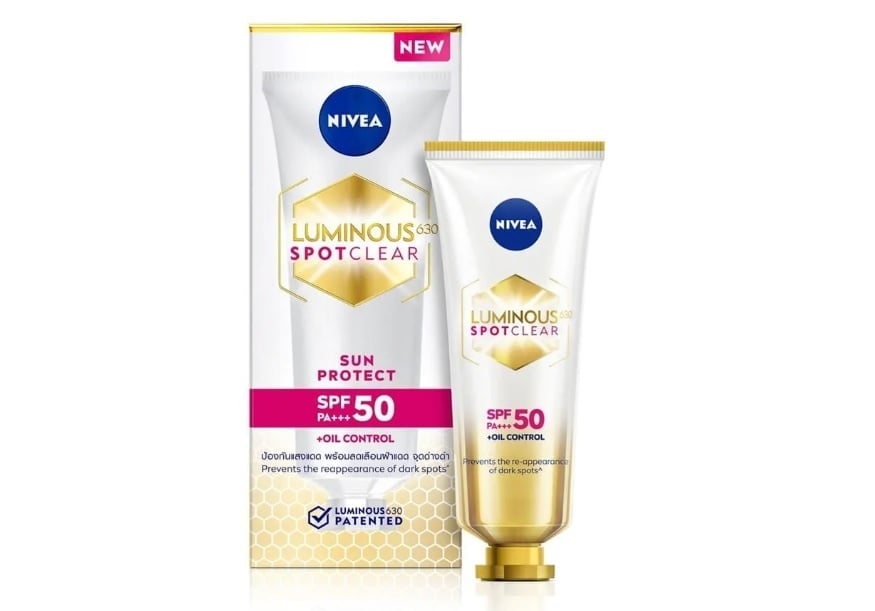 NIVEA Luminous Anti-Dark Spot Face Sunscreen SPF 50 PA+++ (nivea.co.id)