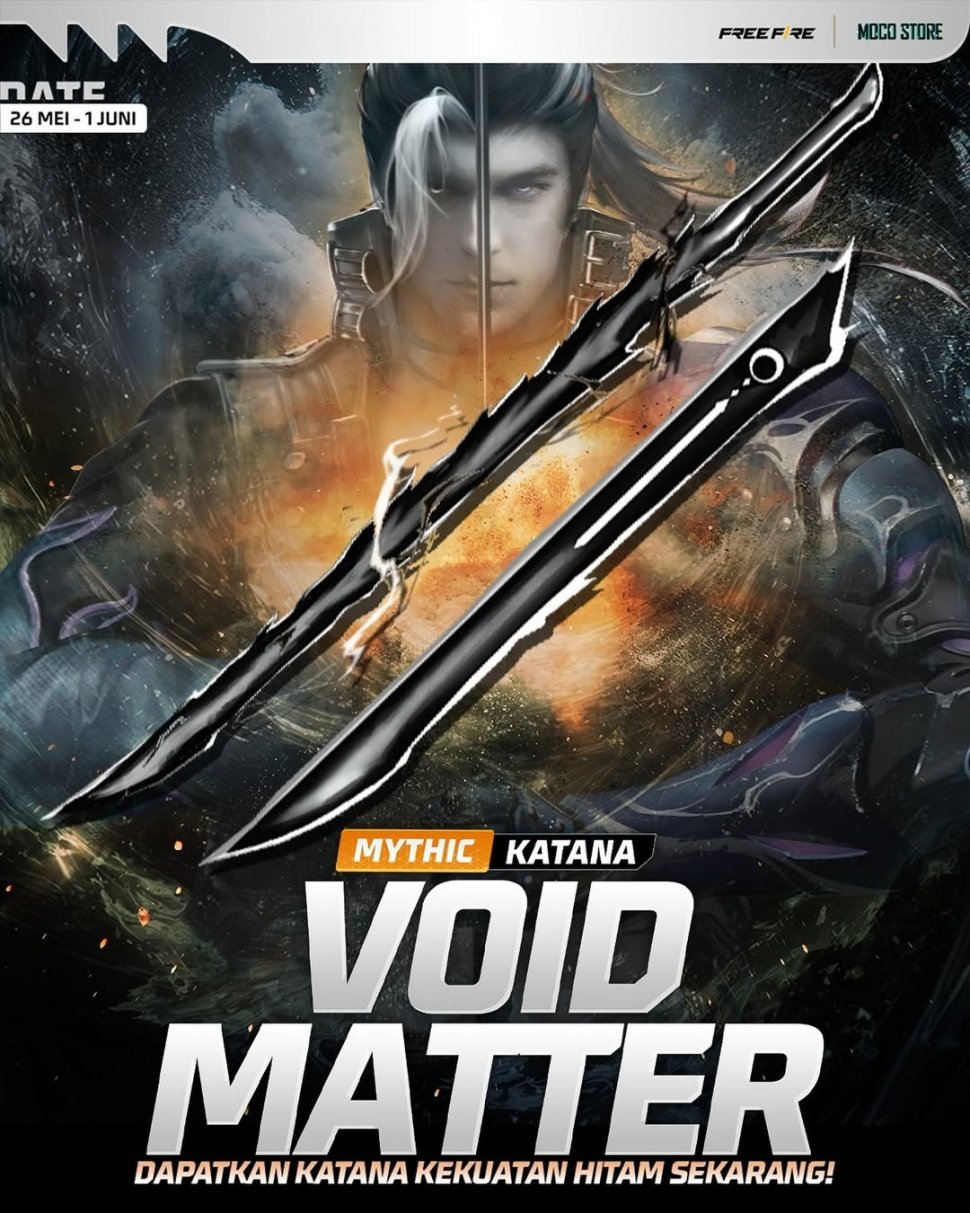 Mythic Katana Void Matter Spesial di Free Fire. (Garena)
