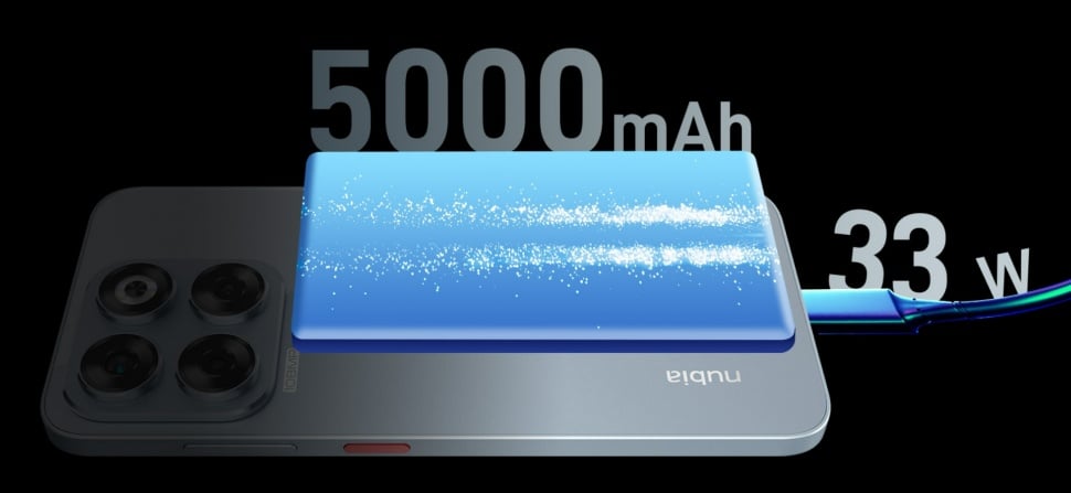 HP murah Nubia V70 dengan fast charging 33 W. (Nubia)
