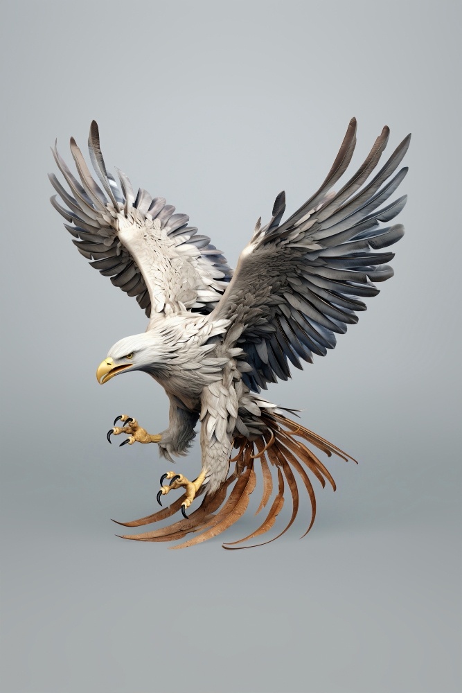 Ilustrasi burung Garuda. [Freepik/AI]