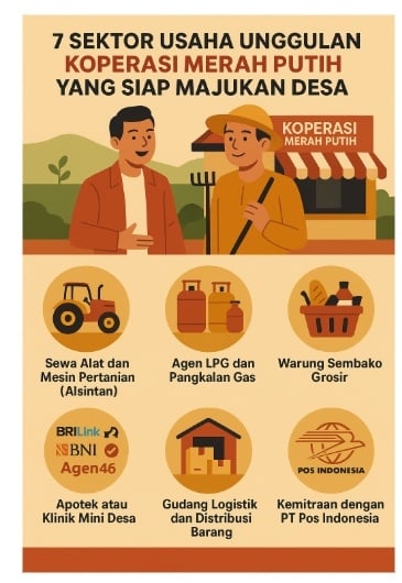 sektor unggulan koperasi merah putih di Sumatera Selatan