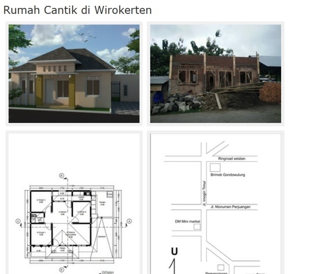 Rumah estetik di Wirokerten Rp 499.000.000 (Jogja Indonesia)