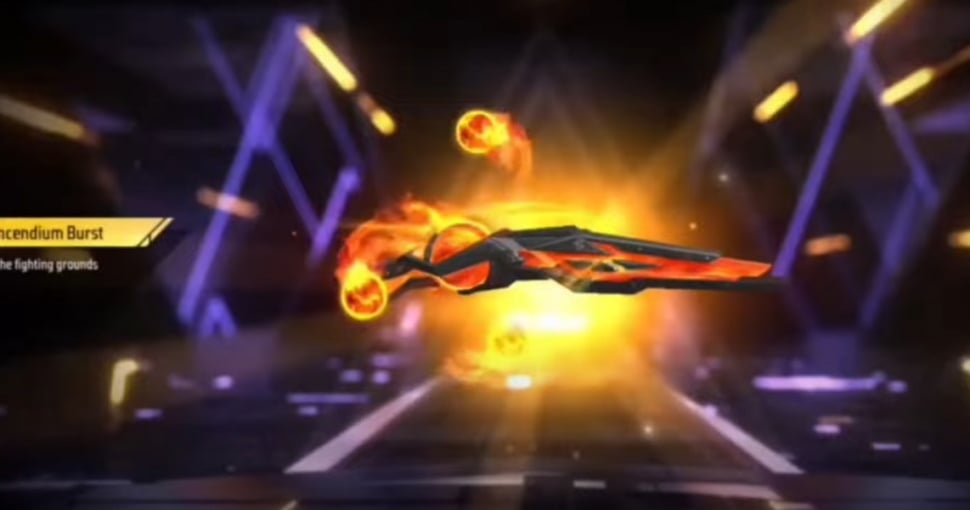 Skin M1887 Incendium Burst di Free Fire. (ist)