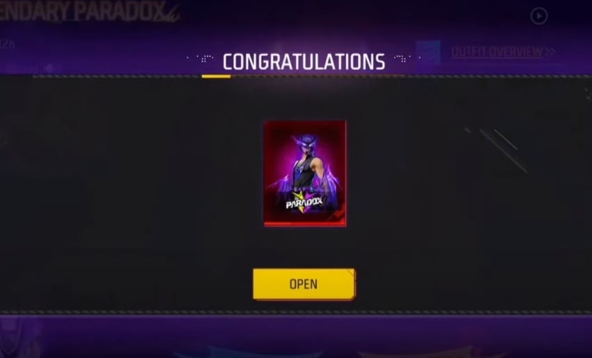 Ilustrasi Dark Paradox Bundle Free Fire. (YouTube)