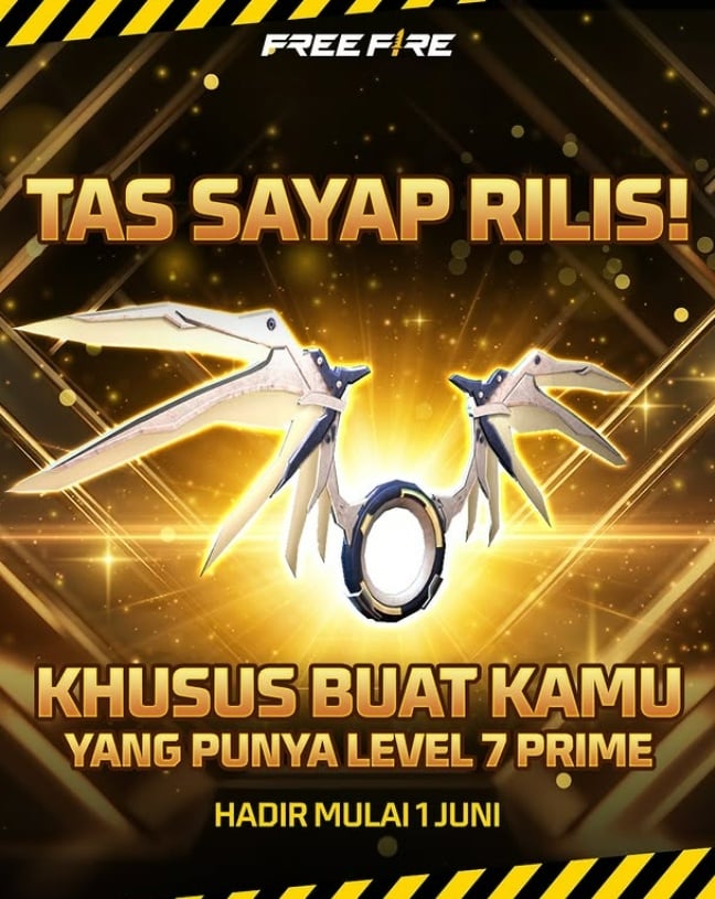 Tas sayap di Free Fire. (YouTube)