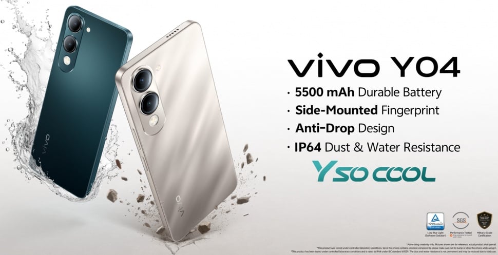 HP murah Vivo Y04, saudara dekat Vivo Y04s. (Vivo Pakistan)