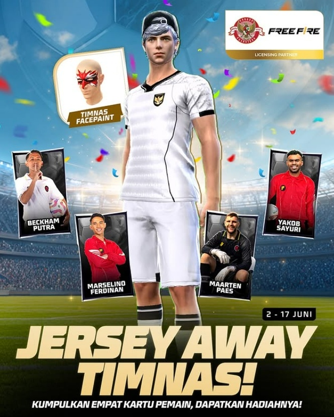 Jersey Away Timnas di Free Fire. (ist)