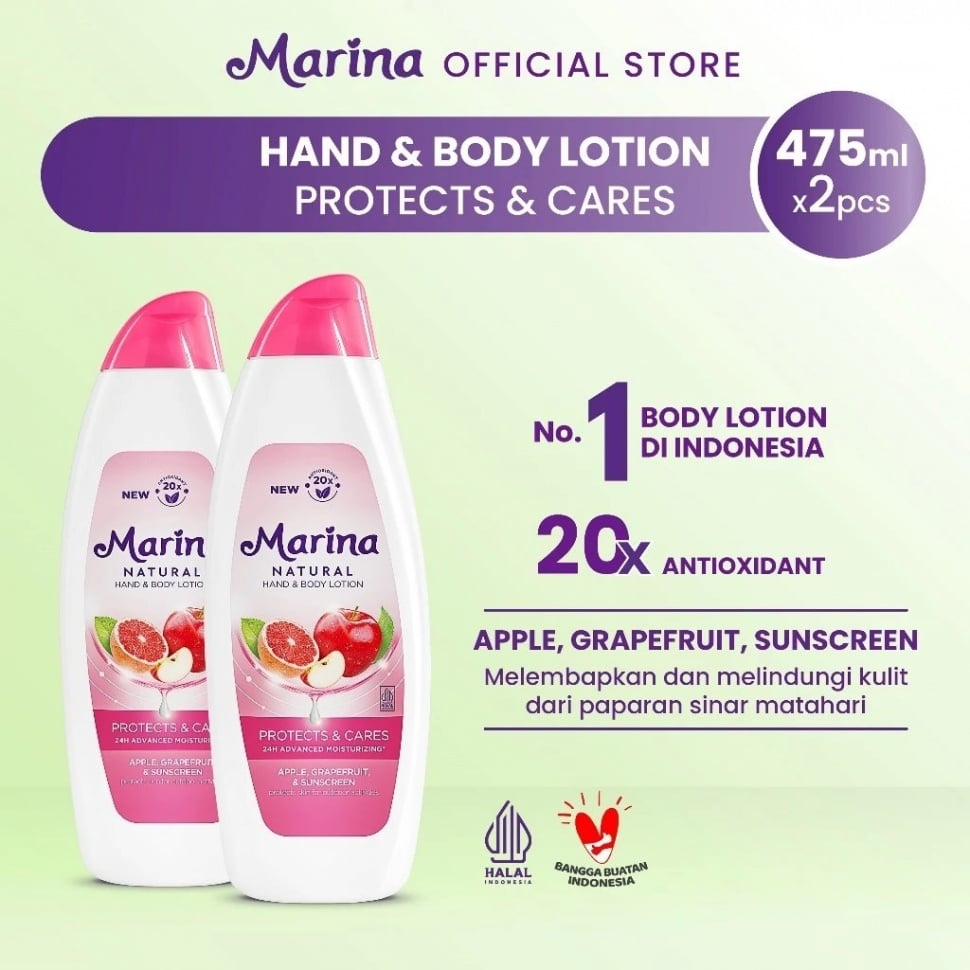 Body lotion Marina murah. (Shopee/Marina Official Shop)