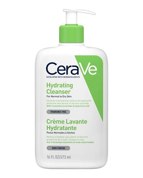 Cerave Hydrating Cleanser. 