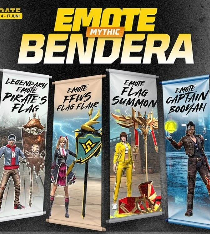 Emote bendera hadir di Free Fire. (Instagram)