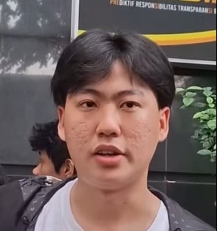Cho Yong Gi, mahasiswa UI yang ditetapkan sebagai tersangka saat aksi May Day 2025. (tangkapan layar/ist)