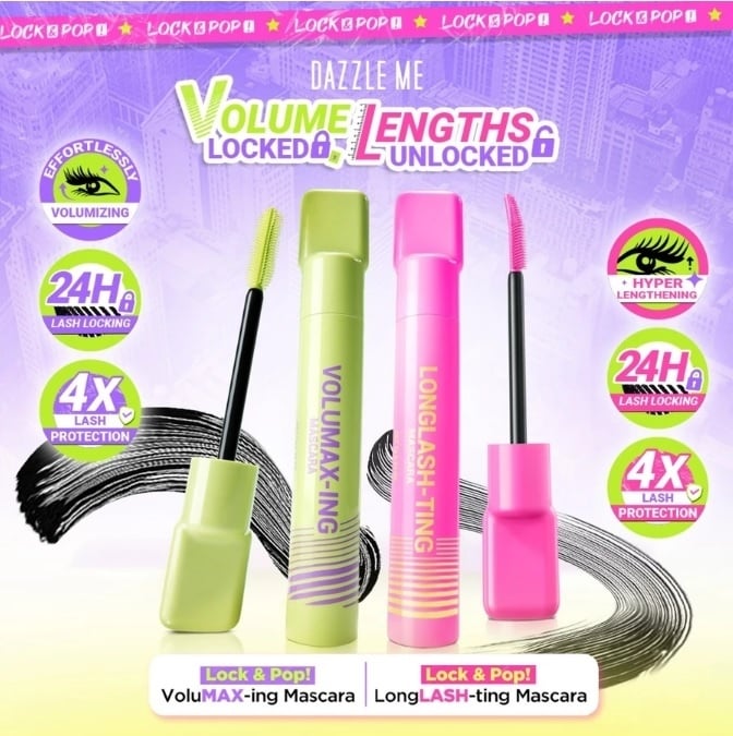 DAZZLE ME Lock & Pop! Duo Mascara Series (Shopee)