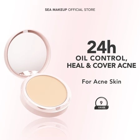 Sea Makeup Acne Cover & Smooth Two Way Cake Pressed Powder (Shopee/Sea Makeup Official Shop)