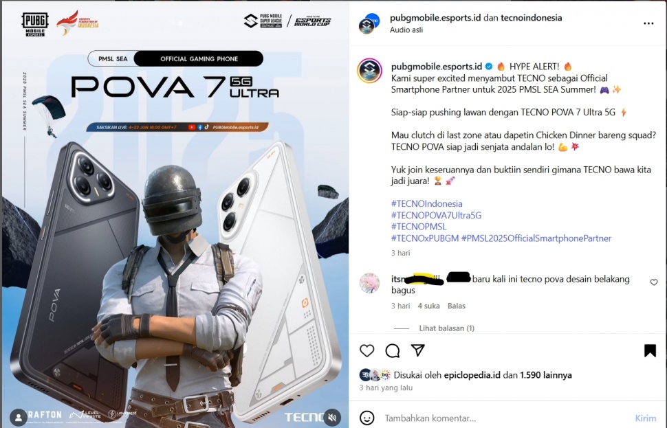 Poster Tecno Pova 7 Ultra. (Instagram)